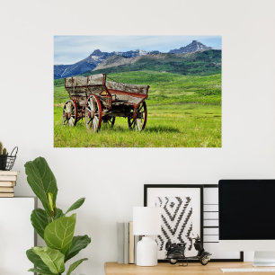 Verlassener Wagen gerahmter Druck Poster