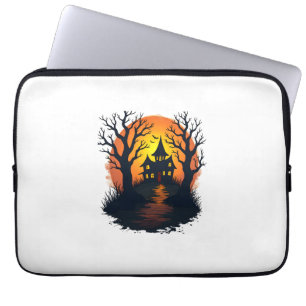 Verlassener Wald � Gruseliger Halloween-Natur-Tee Laptopschutzhülle