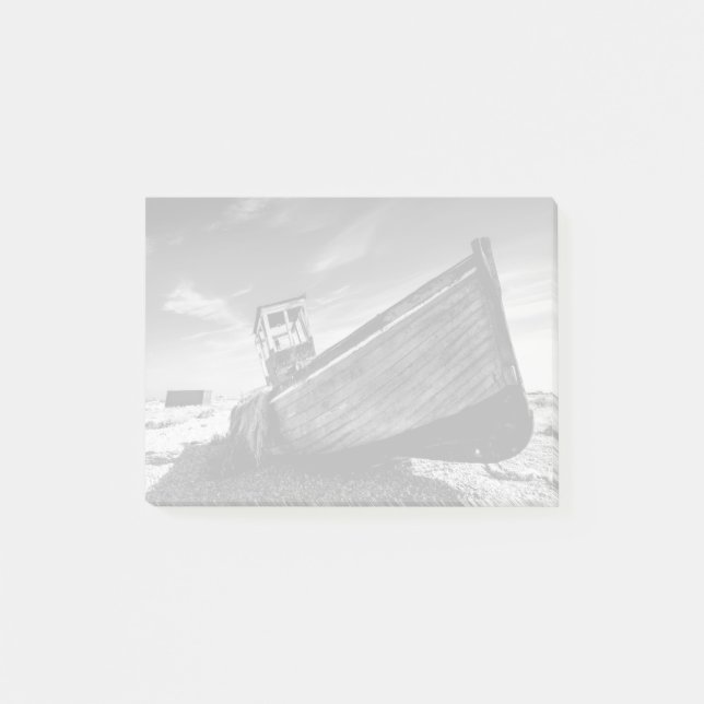 Verlassenes Boot auf Dungeness Strand Post-it Klebezettel (Vorderseite)