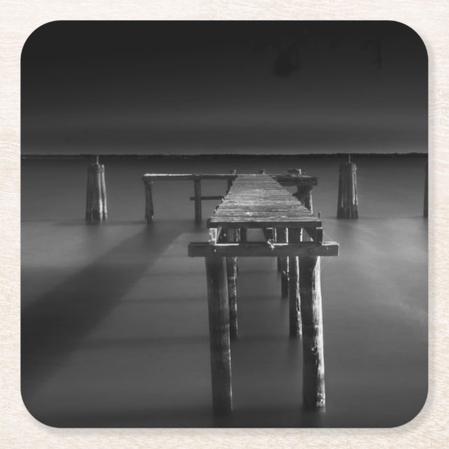 Verlassenes Dock in See Monroe Rechteckiger Pappuntersetzer (Vorderseite)