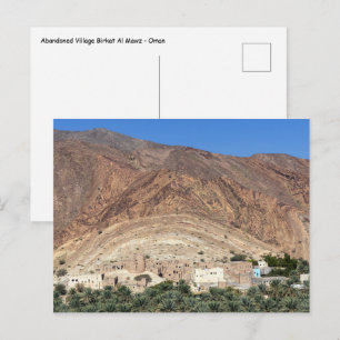 Verlassenes Dorf Birkat Al Mawz - Oman Postkarte