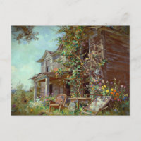 Verlassenes Haus in Iowa Möbel im Hof