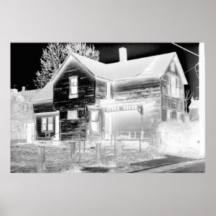 Verlassenes Haus - negativ Poster