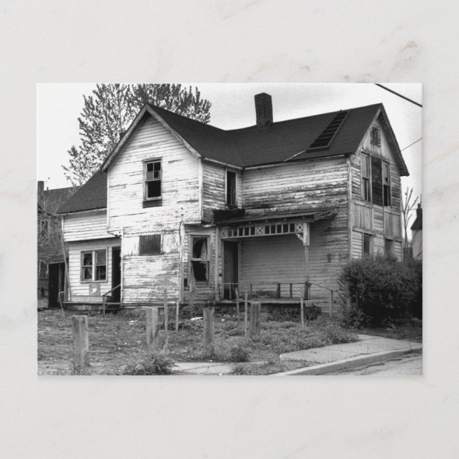 Verlassenes Haus Postkarte (Vorderseite)