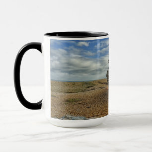 Verlassenes hölzernes Fischerboot   Dungeness Tasse