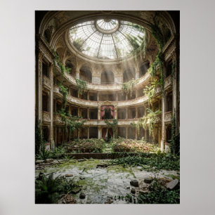 Verlassenes Theater, von der Natur zurückerobert Poster