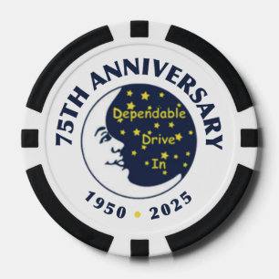 Verlässliche Drive In 75. Jubiläum Poker Chips