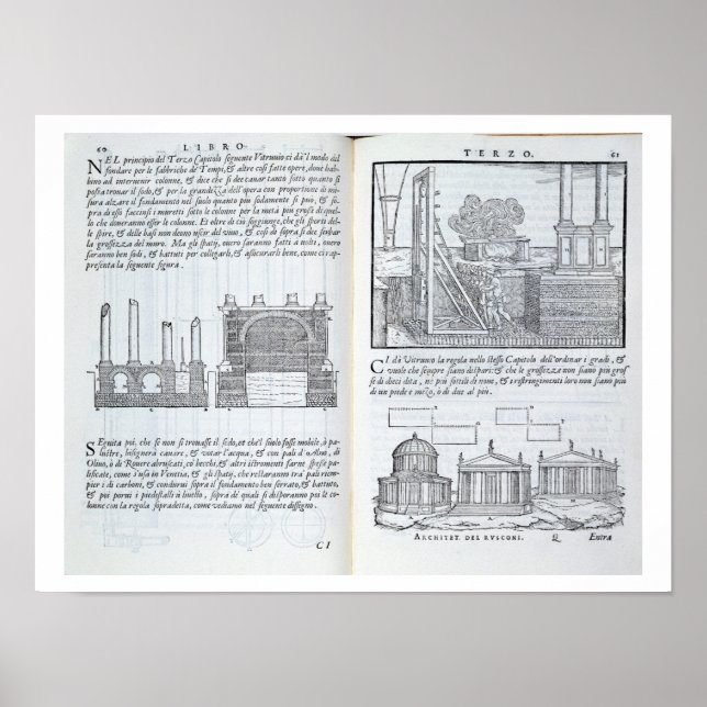 Verlegende Stiftungen von 'Della Architettura', Pu Poster (Vorne)