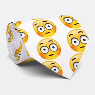 Verlegenes Emoji mit spülter Backen-Krawatte Krawatte