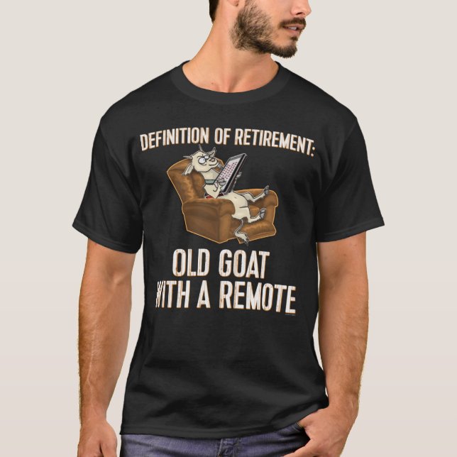Verleihung alter Ziege mit Ferndefinition T-Shirt (Vorderseite)