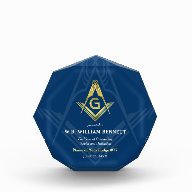 Verleihung der Acryl-Freimaurer | Masonic Plaques Fotoblock (Vorderseite)