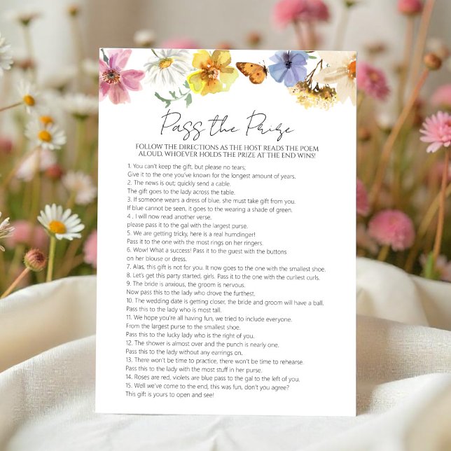 Verleihung des Preises | Boho Brautparty Game Card Einladung (Von Creator hochgeladen)