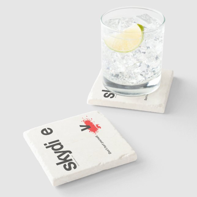 Verletzen Sie sich nicht Skydiver Steinuntersetzer (Seitenansicht)