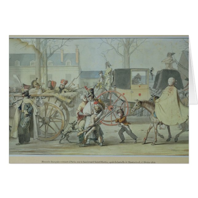 Verletzte französische Soldaten, die Paris (Vorderseite (Horizontal))