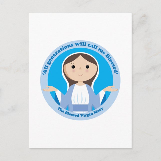 Verletzungen von Virgin Mary Postkarte (Vorderseite)
