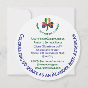 Verleumdung irisch USA Shamrock Personalisierter G Einladung