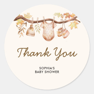 Verlieb dich Baby Shower Danke Runder Aufkleber