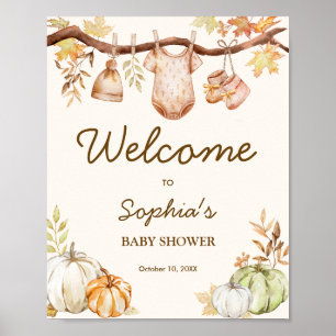 Verlieb dich Baby Shower Willkommen Poster