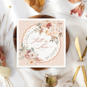 Verlieb dich Boho Florale Babyparty Servietten