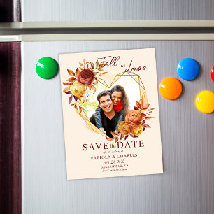 Verlieb dich Foto Hochzeit Save-the-Date Magnet