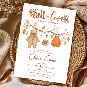 Verlieb dich in die Herbst-Baby-Shower-Einladung Einladung