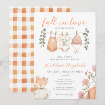 Verlieb dich in Herbst-Wäscheleine-Baby-Party