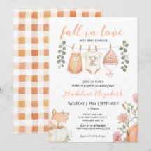 Verlieb dich in Herbst-Wäscheleine-Baby-Party