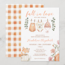 Verlieb dich in Herbst-Wäscheleine-Baby-Party