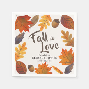 Verlieb dich in herbstliche Brautparty-Papierprodu Serviette