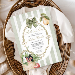 Verlieb dich in Vintage Whimsical Sage Babyparty Einladung