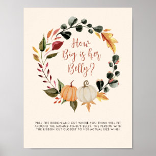 Verlieb dich Wie groß ist ihr Bauch Baby Shower Sp Poster