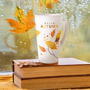 Verliebe dich Hochzeitsbrause Hallo Herbstblätter Milchtasse