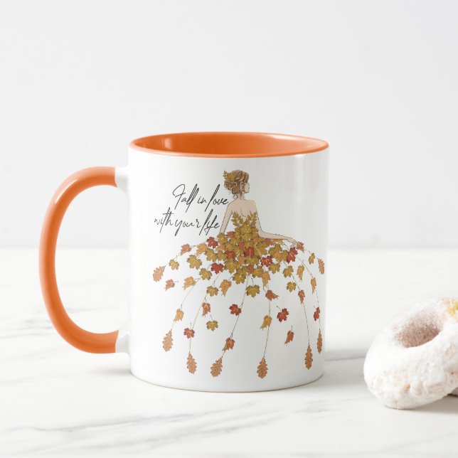 Verliebe dich in dein Leben Tasse (Mit Donut)