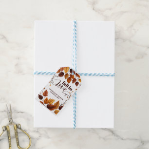 Verliebe dich in den Herbst-Blätter-Baby- Shower Geschenkanhänger