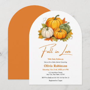 Verliebe dich in die geschlechtsneutrale Kürbis-Ba Einladung