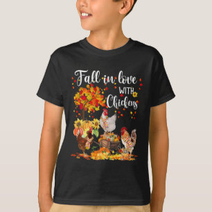 Verliebe dich in Hühner Herbst Herbst Huhn Tha T-Shirt