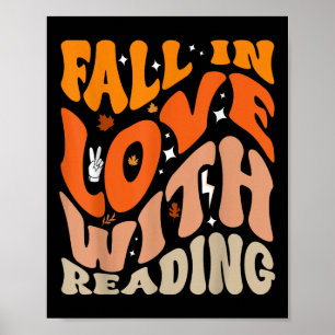 Verlieben Sie sich in das Lesen von Groovy Autumn Poster