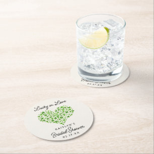 Verliebt am St. Patrick's Day - Brautdusche Runder Pappuntersetzer