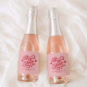 Verliebt Champagner Hochzeitsgunst Rot und Rosa