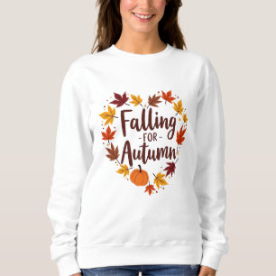 Verliebt in den Herbstherzpumpkin Sweatshirt