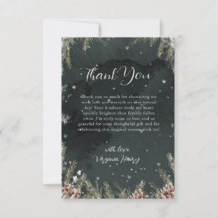 Verliebt in den Schnee Dankeskarte