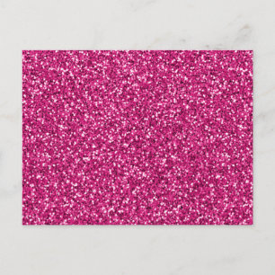 Verliebt Pink Glitter Postkarte