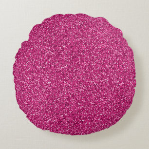 Verliebt Pink Glitter Rundes Kissen