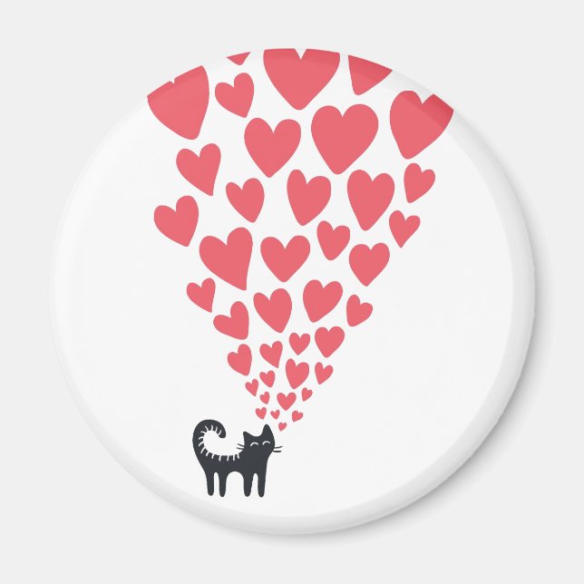 Verliebte Katze Magnet (Vorne)