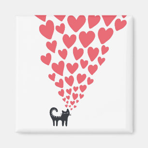 Verliebte Katze Magnet