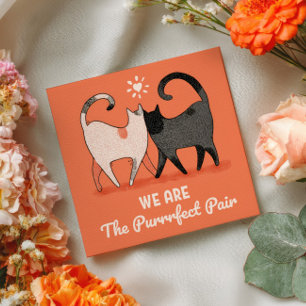 Verliebte Katzen Perfektes Paar Süße und lustige V Mitteilungskarte