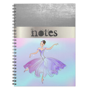 Verliebte stilvolle Ballerina Holografisch Notizblock