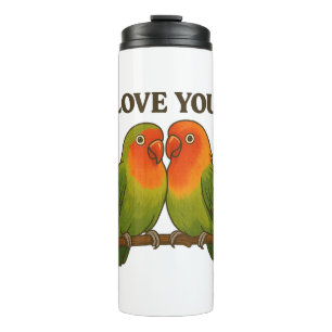 Verliebte Vögel Thermo-Tumbler 'Für Immer Zusammen Thermosbecher