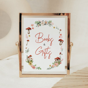 Verliebte Wildblume Pilzbücher und Geschenke Poster