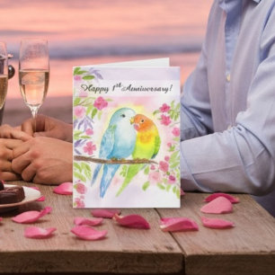 Verliebte zum 1. Hochzeitstag  Karte
